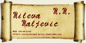 Mileva Maljević vizit kartica